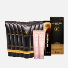 모발이스타 셀프염색 볼륨팩 올인원 세트 (염색약 8+영양팩 2개＋헤어브러쉬)